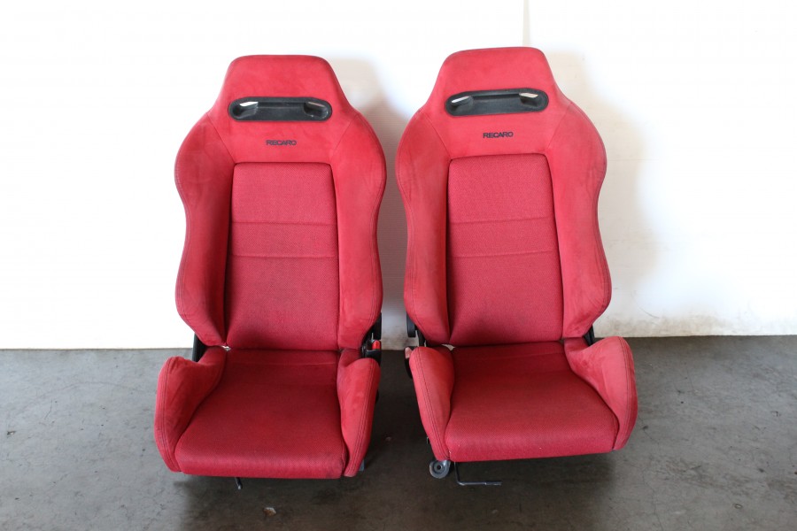 Jdm Honda Acura Integra Dc2 Oem Red Recaro Seats Rails Slider Northwest - Acura Integra Oem Seat Covers
